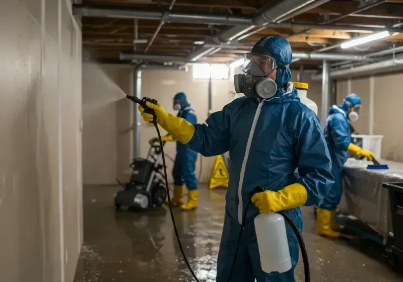 Basement Sanitization and Antimicrobial Treatment process in Radnor, PA